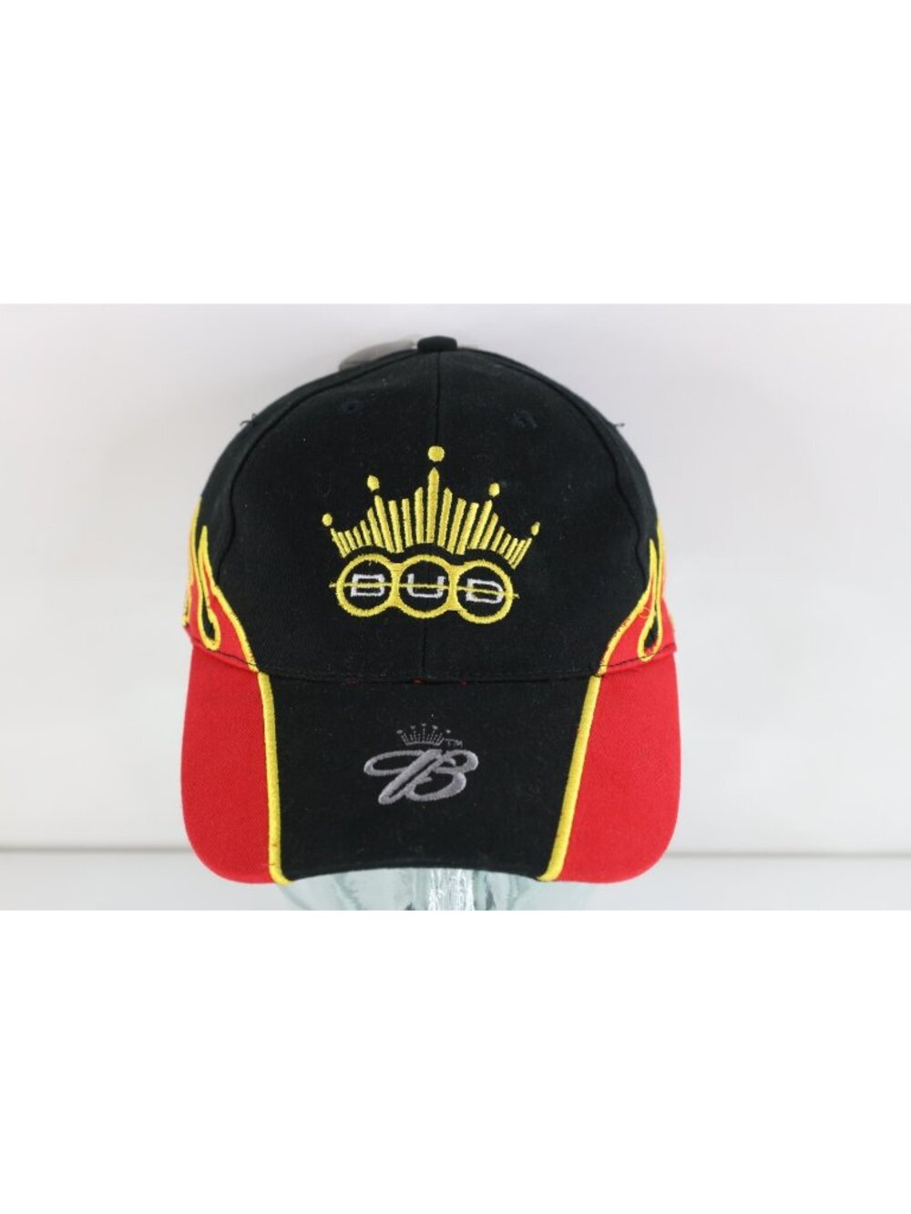 Deadstock Vintage Y2K 2006 NASCAR Budweiser Racing Fire Flames Hat Cap Black